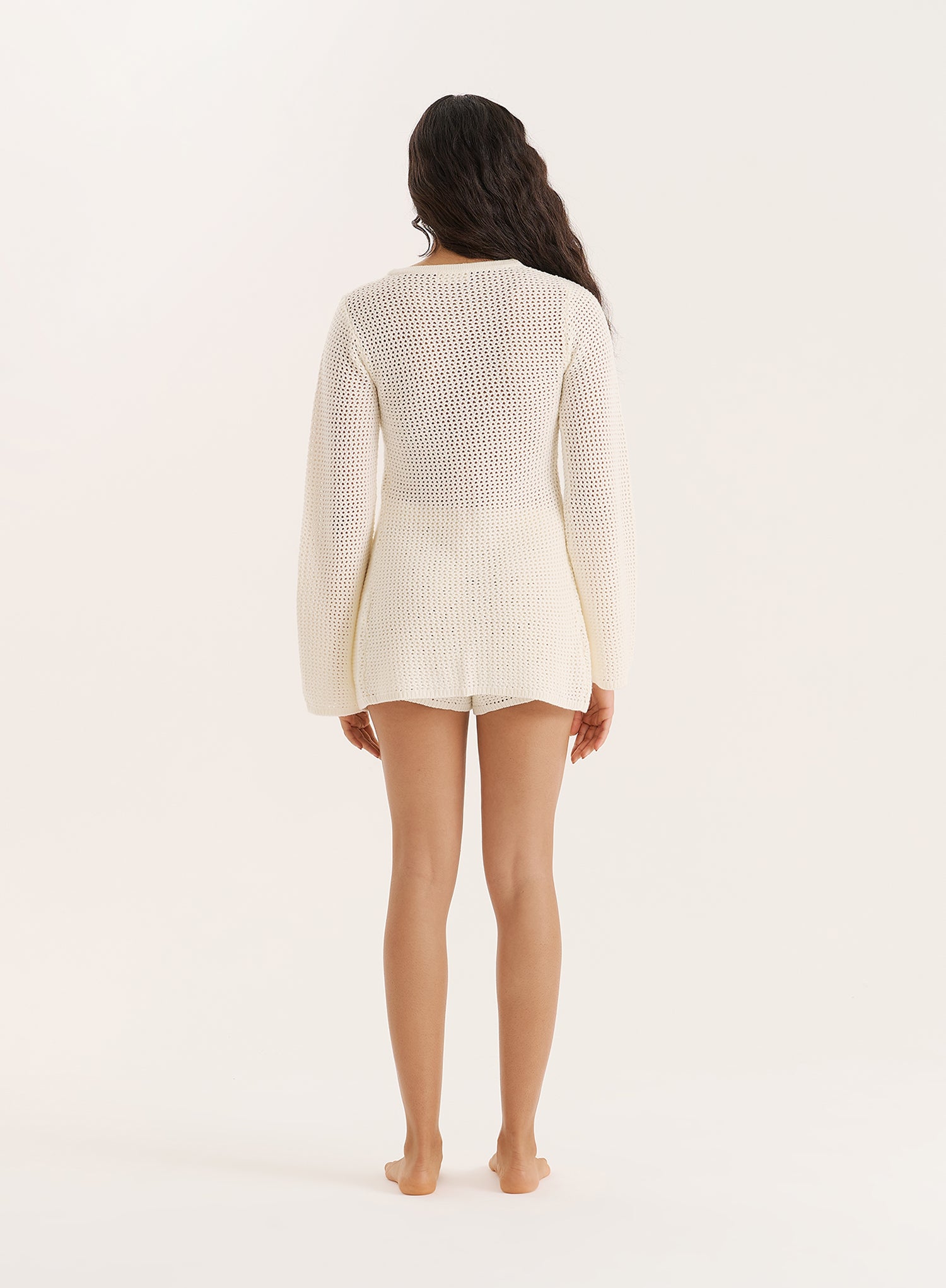 Cream Crochet Short